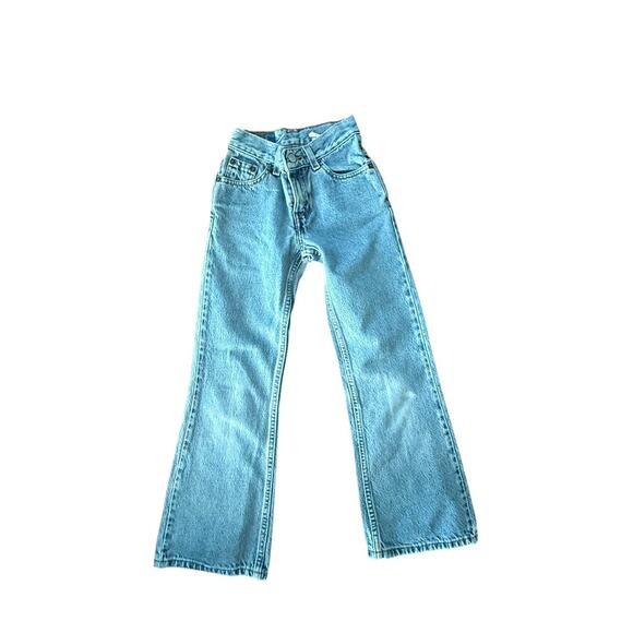 Levi's 517 Flare Stretch Jeans Kids Sz 8 Slim Blue Denim - Picture 1 of 3